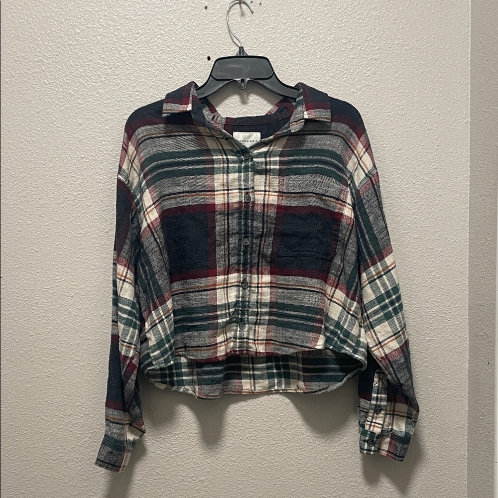 American Eagle Outfitters Plaid Crop Top -
